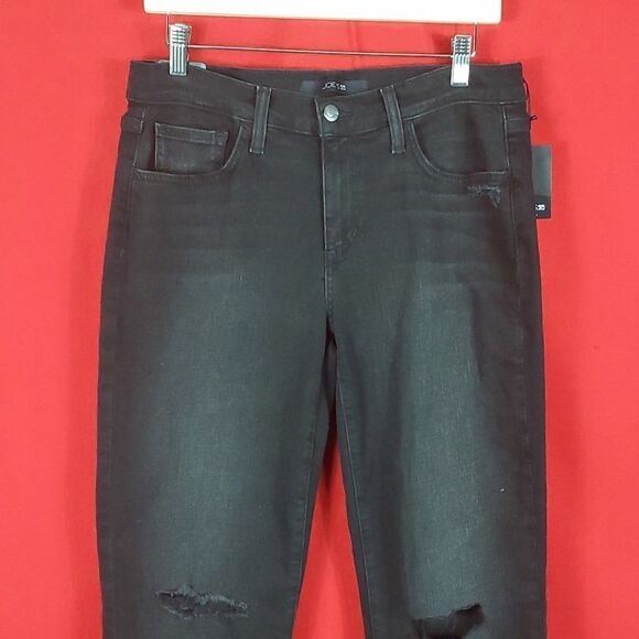 NEW JOE'S Mid Rise Ankle Straight Jeans Black Womens Size 29 - Picture 3 of 9